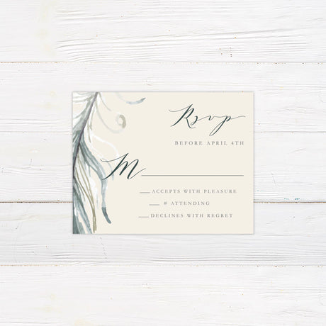 Natural Feather RSVP - goprintplus