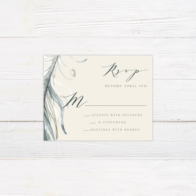 Natural Feather RSVP - goprintplus