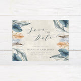 Natural Feather Invitations - goprintplus