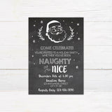 Naughty or Nice Christmas Invitation