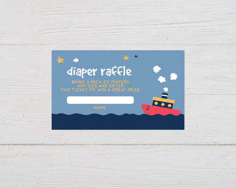 Tugboat Diaper Raffle - goprintplus