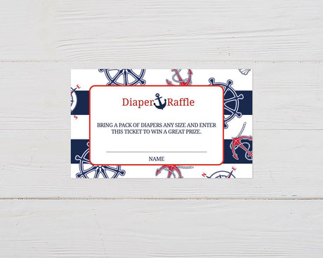 Nautical Boy Diaper Raffle - goprintplus