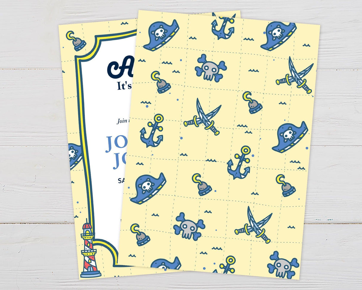 Nautical Boy Pirate Shower - goprintplus