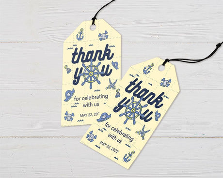 Nautical Boy Pirate Favor Tags - goprintplus