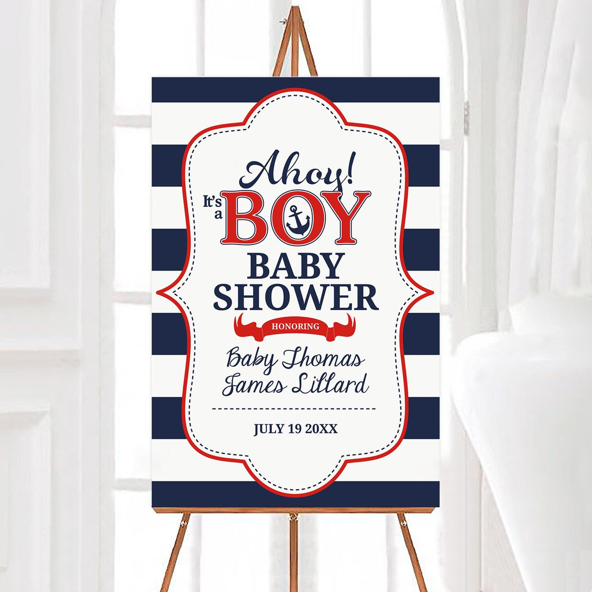 Nautical Boy Shower - goprintplus