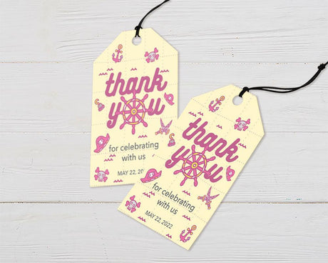 Nautical Girl Pirate Favor Tags - goprintplus