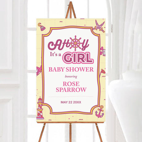 Nautical Girl Pirate Shower - goprintplus