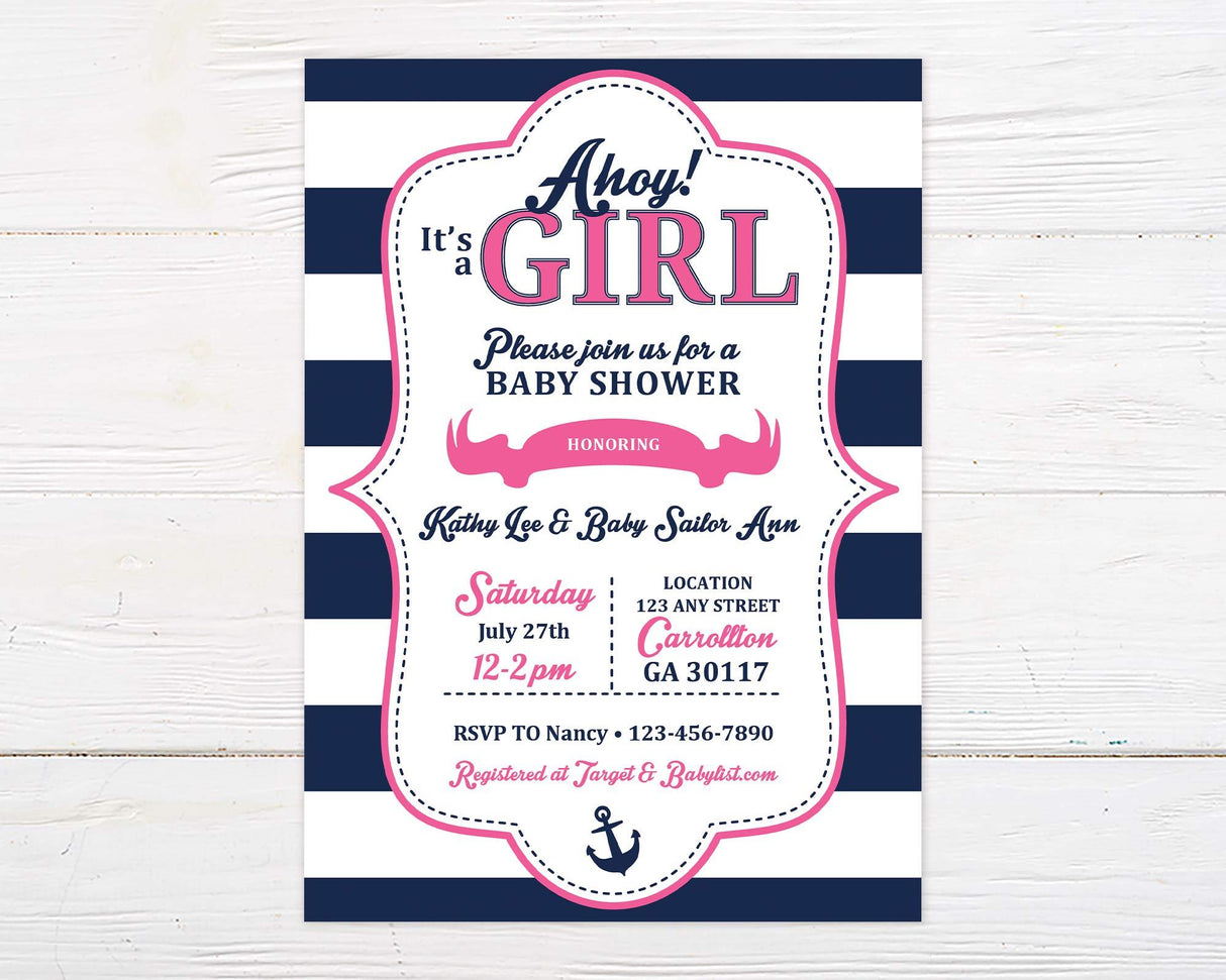 Nautical Girl Shower - goprintplus