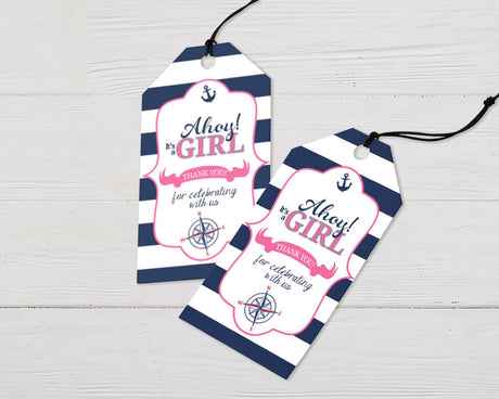 Nautical Girl Favor Tags - goprintplus