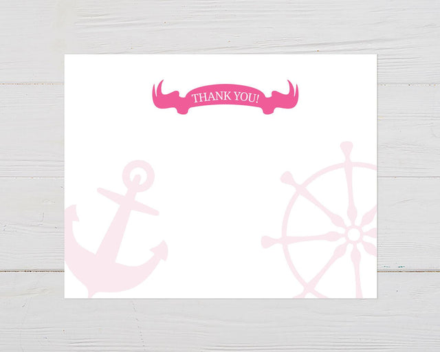 Nautical Girl Thank You Card - goprintplus