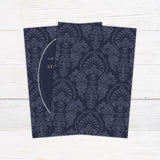 Navy Damask Invitations - goprintplus