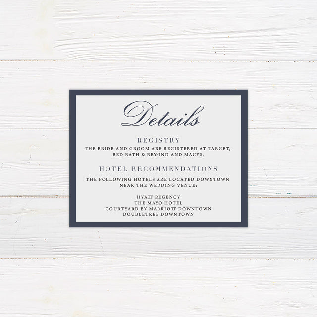 Navy Floral Detail Cards - goprintplus