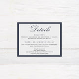 Navy Floral Invitations - goprintplus