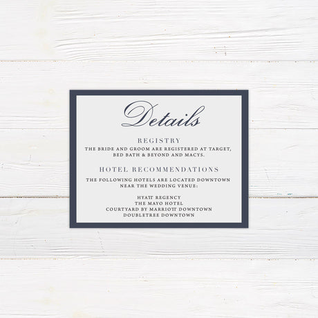 Navy Floral Invitations - goprintplus