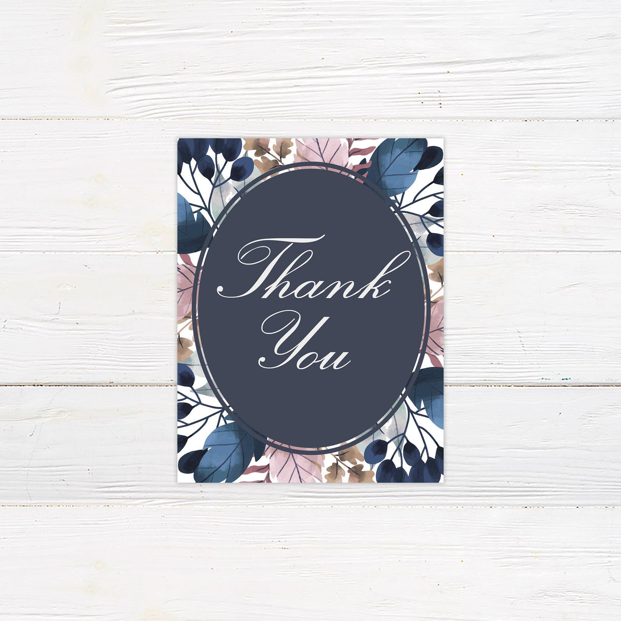 Navy Floral Invitations - goprintplus