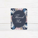 Navy Floral Invitations - goprintplus