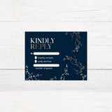 Navy Gold Branch Invitations - goprintplus