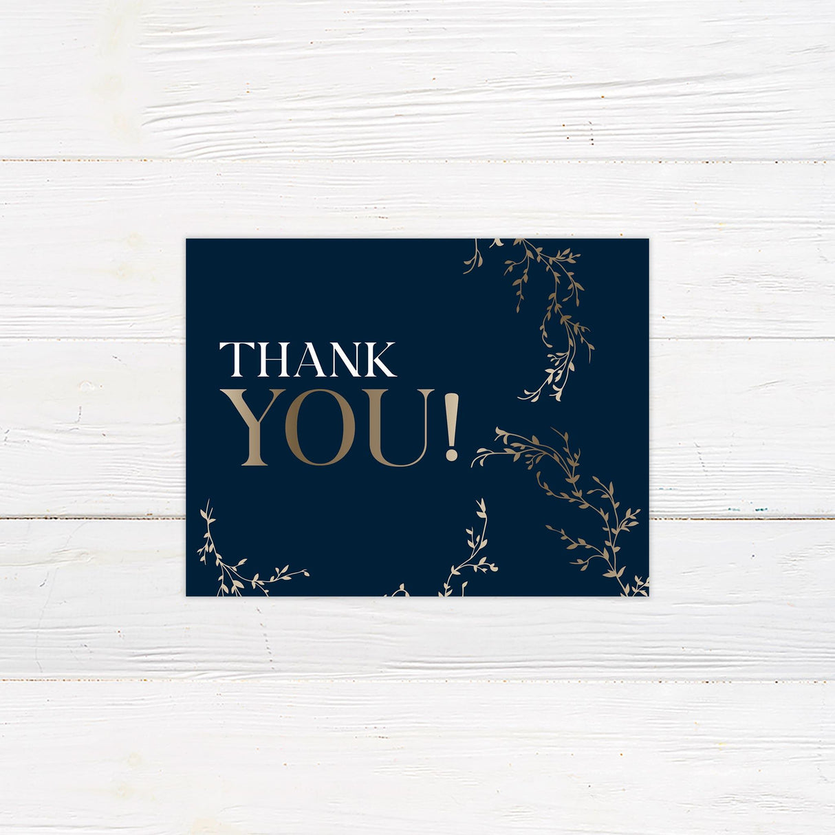 Navy Gold Branch Invitations - goprintplus