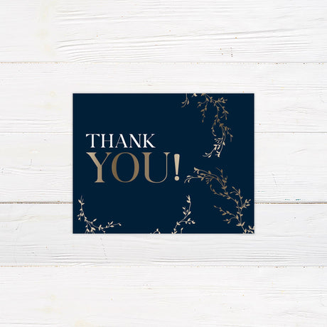 Navy Gold Branch Invitations - goprintplus