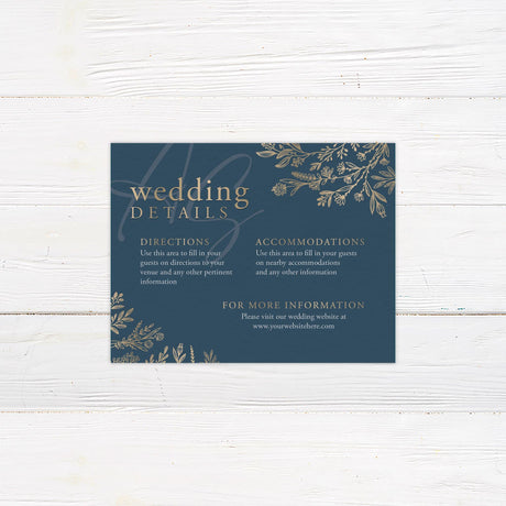 Navy and Gold Detail Cards - goprintplus