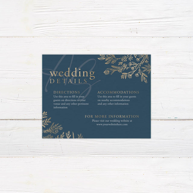 Navy and Gold Detail Cards - goprintplus