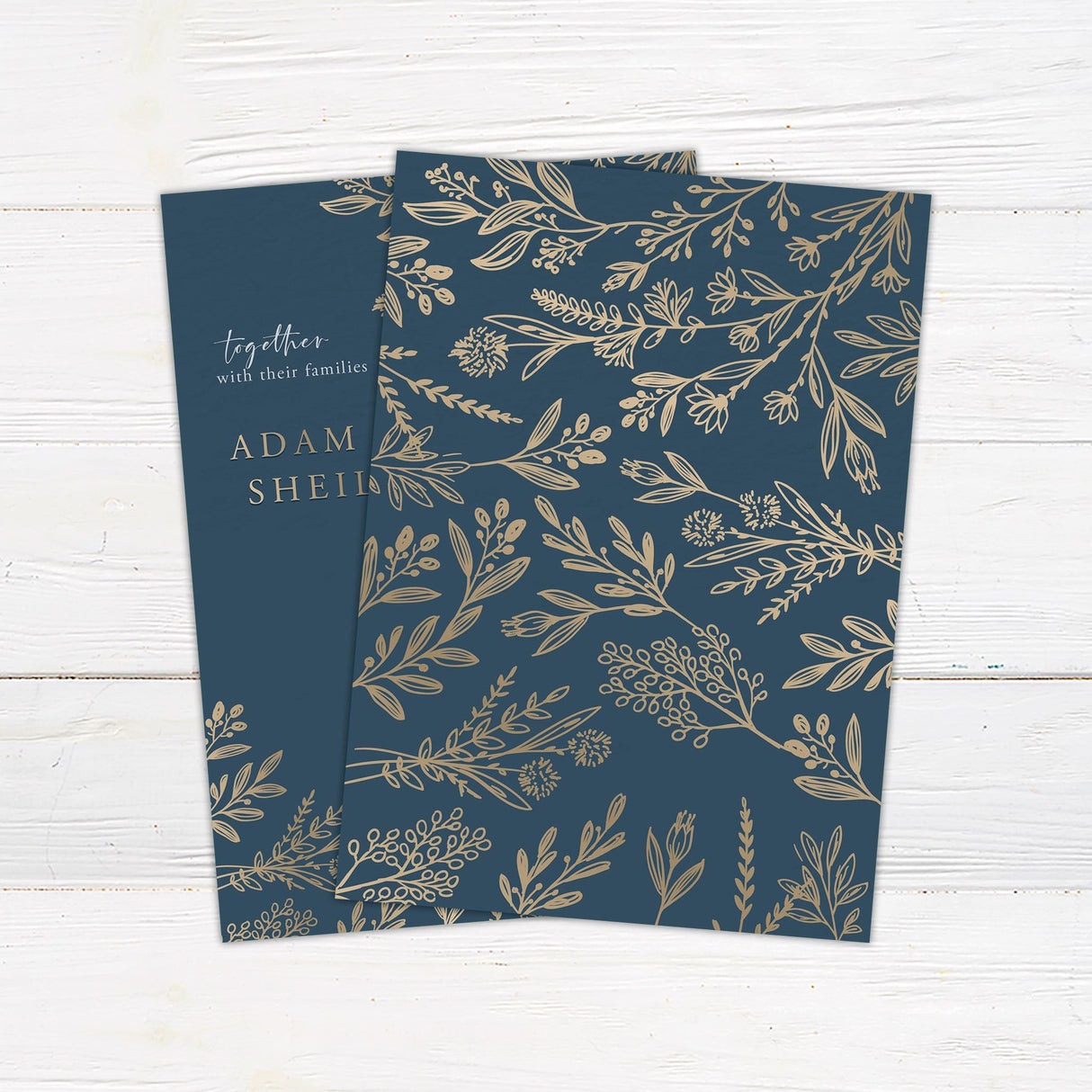 Navy and Gold Invitations - goprintplus