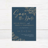 Navy and Gold Invitations - goprintplus