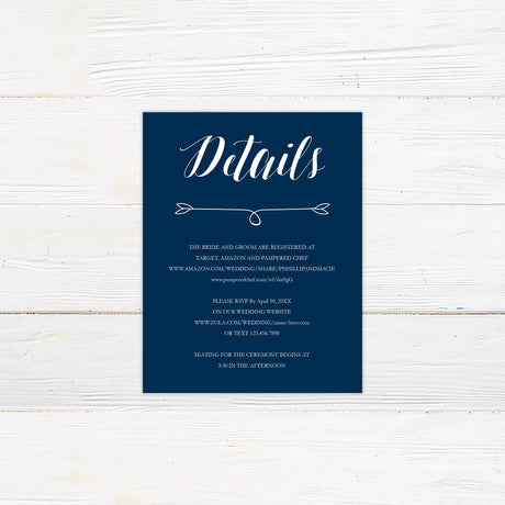 Navy and White Details Cards - goprintplus