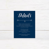 Navy and White Invitations - goprintplus