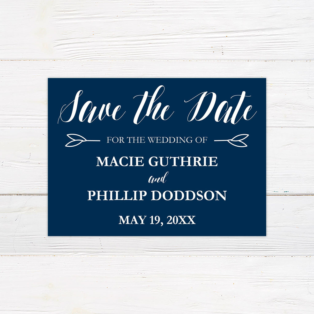 Navy and White Invitations - goprintplus