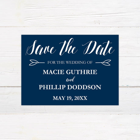 Navy and White Save The Date - goprintplus