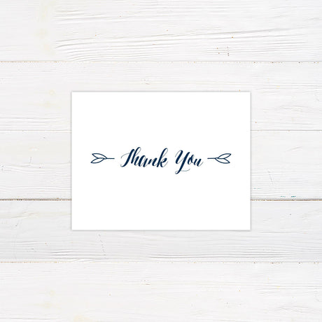 Navy and White Thank You Card - goprintplus