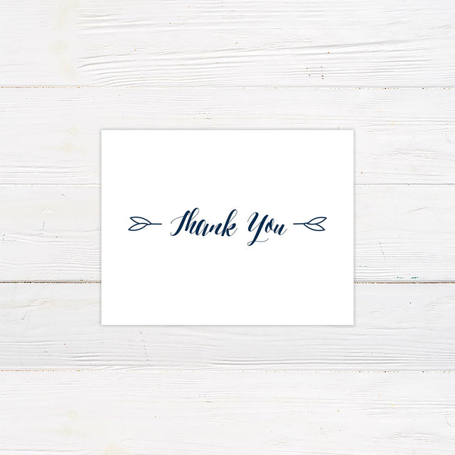 Navy and White Thank You Card - goprintplus