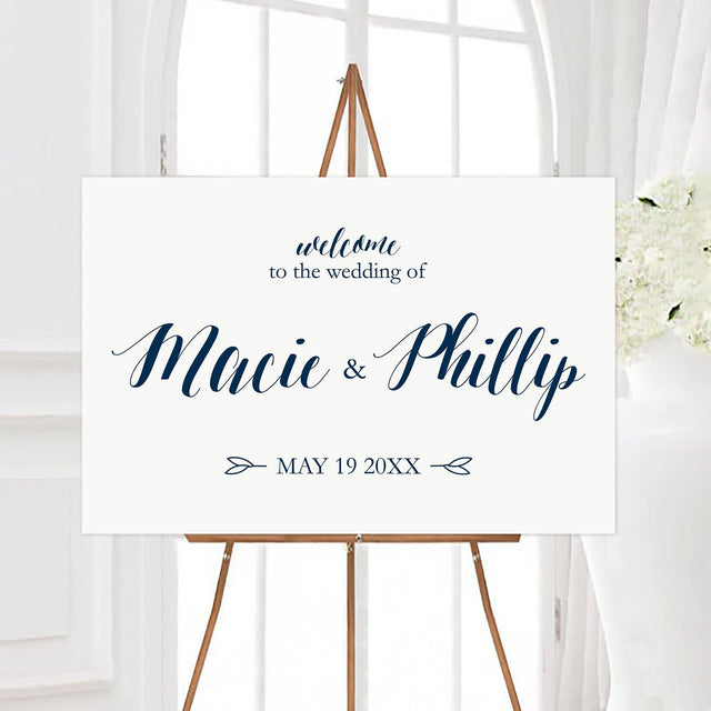 Navy and White Sign - goprintplus