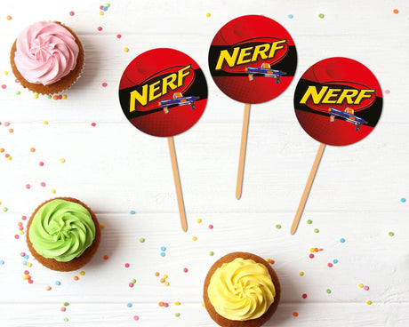 Nerf Battle Cupcake Topper - goprintplus