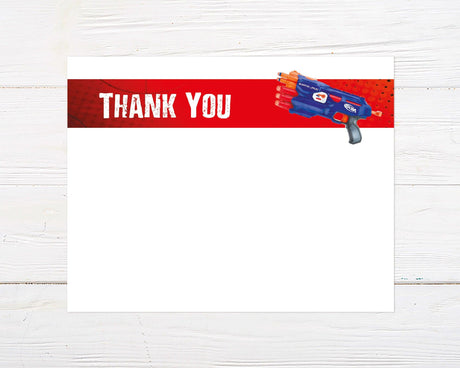 Nerf Battle Thank You Card - goprintplus