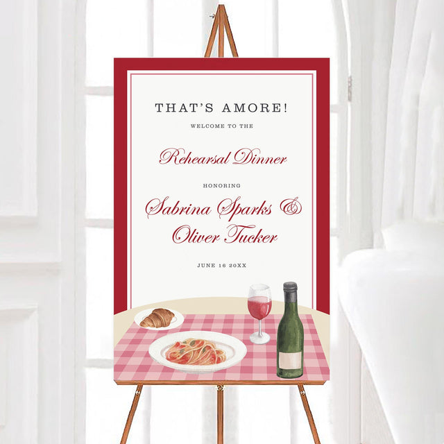 Italian Rehearsal Dinner Sign - goprintplus