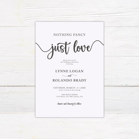 Nothing Fancy Invitation - goprintplus