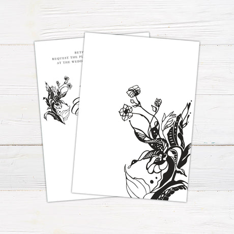 Nouveau Floral Invitations - goprintplus