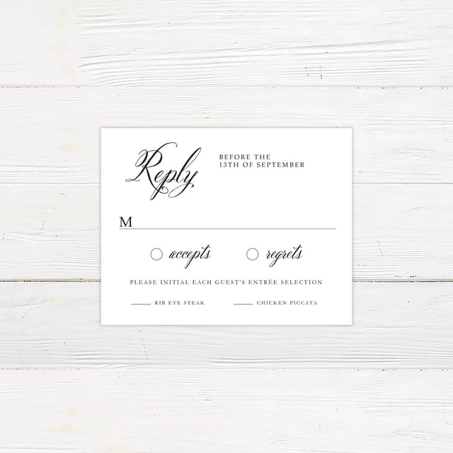 Nouveau Floral RSVP - goprintplus