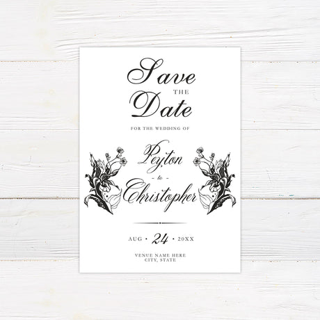 Nouveau Floral Invitations - goprintplus