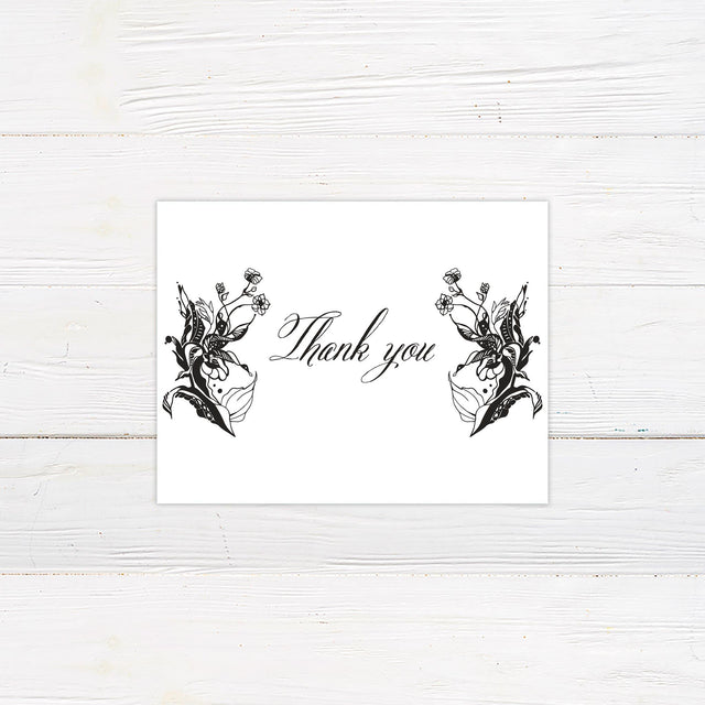 Nouveau Floral Thank You Card - goprintplus