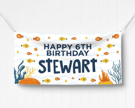 Ocean Birthday Banner - goprintplus