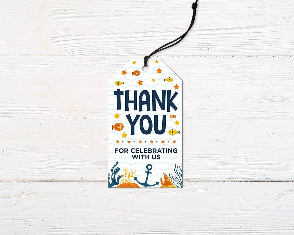 Ocean Birthday Favor Tag - goprintplus