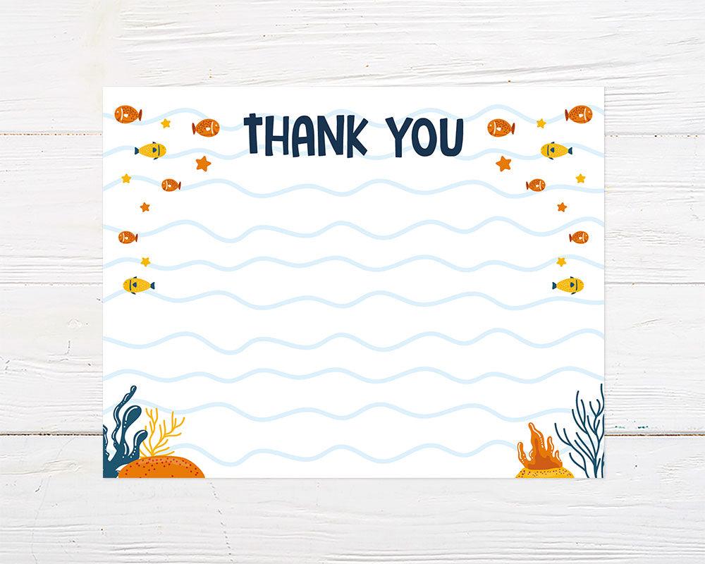 Ocean Birthday Thank You Card - goprintplus