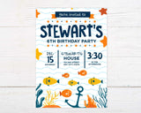 Ocean Birthday Party Invitation - goprintplus