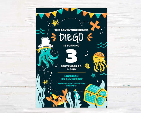 Ocean Party Invitations - goprintplus