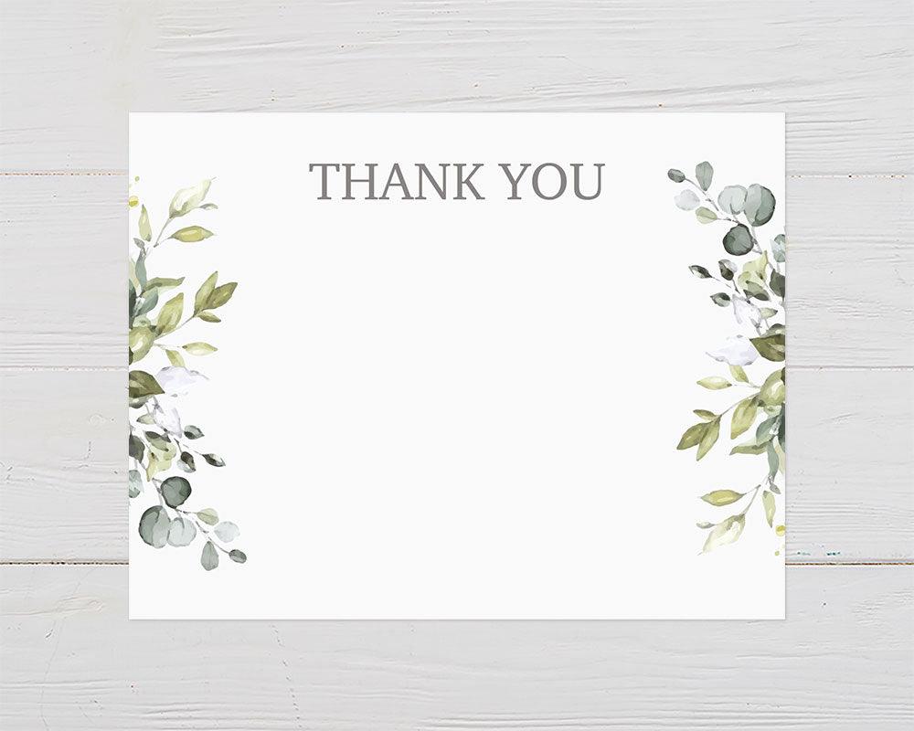 Oh Baby Eucalyptus Thank You Card - goprintplus