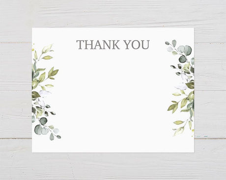 Oh Baby Eucalyptus Thank You Card - goprintplus