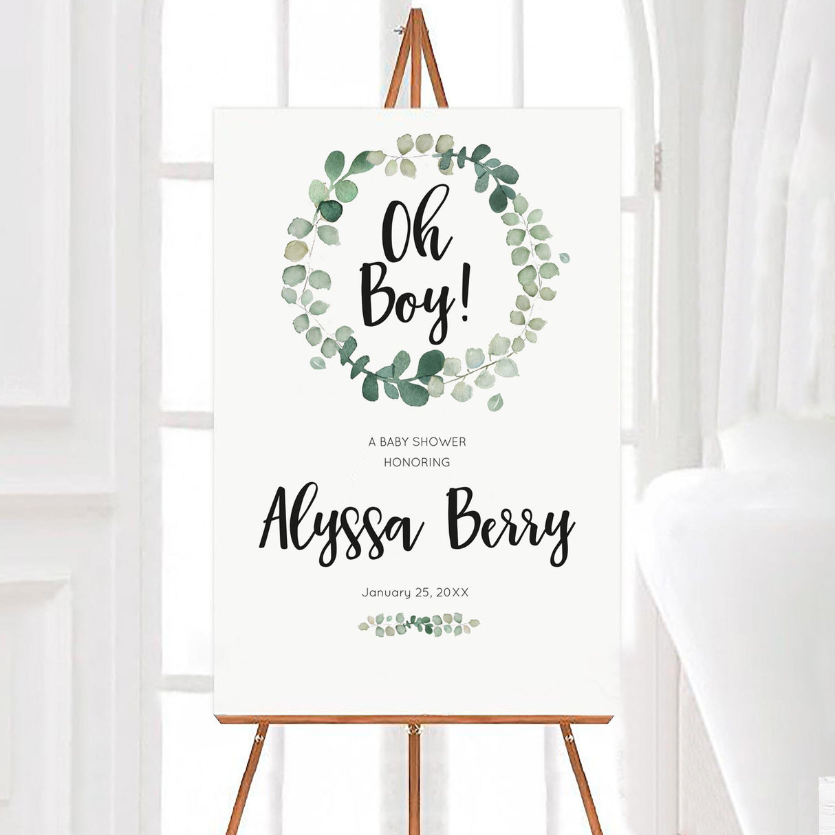 Oh Boy Eucalyptus Sign - goprintplus